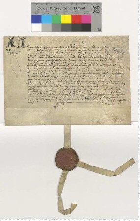 Dem Propste zu St. Johannis Dr. Sartoris präsentiert Dr. Hinricus [Bodensze] für eine Vikarie am Bartolomei Altar zu St. Johannis [lat].