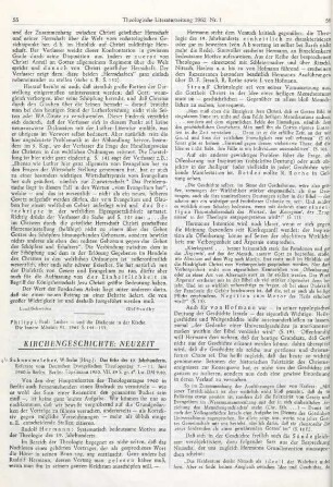 Kirchengeschichte: Neuzeit