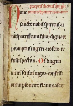 Zierinitiale: N(unc sancte nobis)