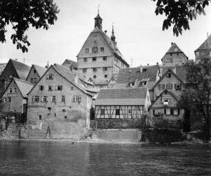 Besigheim. Stadtzentrum über die Enz