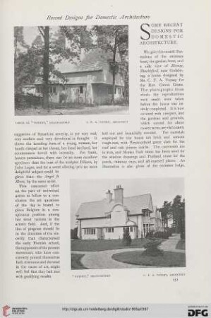 34: Some recent designs for domestic architecture