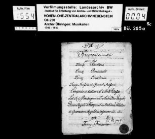Franz Krommer: Bläsermusik in Es-Dur; für zwei Oboen, zwei Klarinetten, zwei Horn, zwei Fagotte, ein Kontrafagott und eine Trompete; Werkverzeichnis: PadK 4.2, WalK 45/2, EckK 45.2.