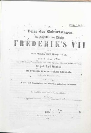 Zur Geschichte der Kieler Universitäts-Bibliothek