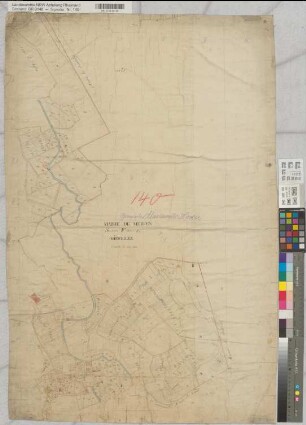 Mairie de Merken, Gemeinde Mariaweiler-Hoven, Section F dite de Mirweiler. 1: 2500 (alte Urkarte)