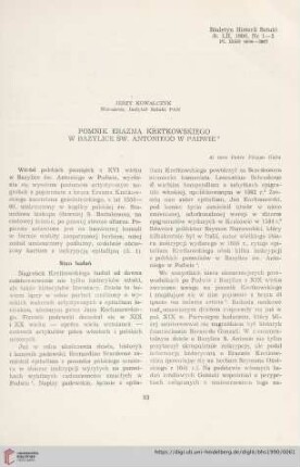 52: Pomnik Erazma Kretkowskiego w Bazylice św. Antoniego w Padwie