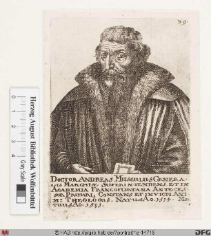 Bildnis Andreas Musculus (eig. Meusel)