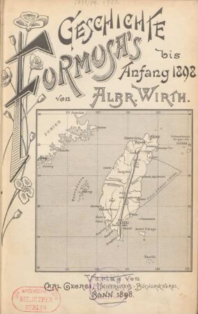 Geschichte Formosa's bis Anfang 1898