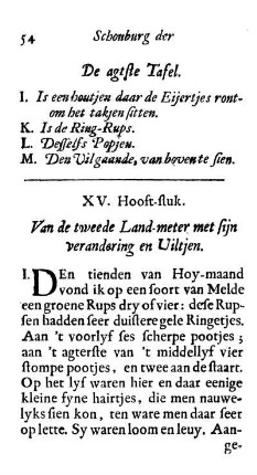 XV. Hooft-stuk. Van de tweede Land-meter met sijn verandering en Uiltjen