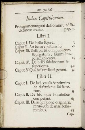 Index Capitulorum.