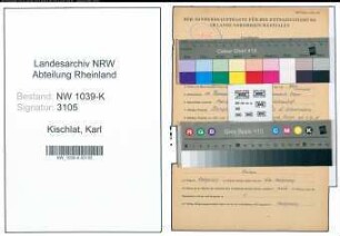 Entnazifizierung Karl Kischlat , geb. 15.02.1897 (Bahnbeamter)