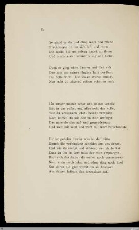 Du ausser unsrer schar und unsrer scholle