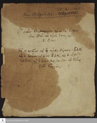 Tagebuch von August Tholuck.