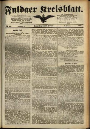 Ausgabe vom Donnerstag, den 24. Februar 1910.