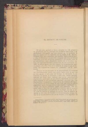 El espíritu de Goethe