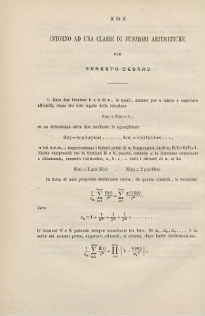 Intorno ad una classe di funzioni aritmetiche.
