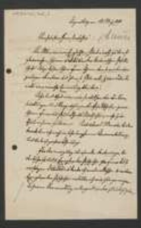 Brief von Friedrich Sauer an Unbekannt