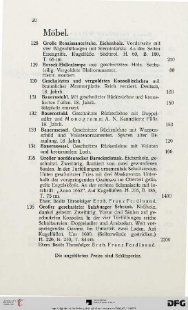 Möbel (Nr. 128-157)