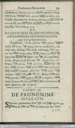 Caput IX. De Pronomine Separato