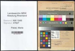 Entnazifizierung Maria Pabst , geb. 06.03.1892 (Buchhalterin)