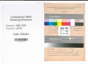 Entnazifizierung Wilhelm Velte , geb. 26.06.1896 (Fahrer)