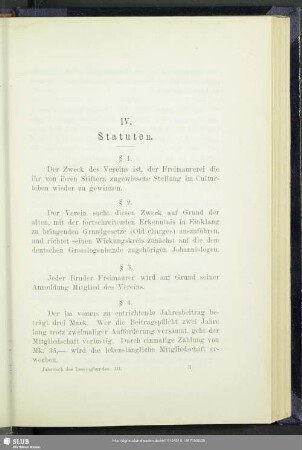 IV. Statut