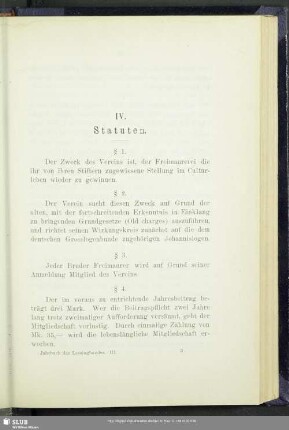 IV. Statut