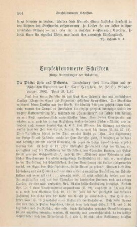 564-576 Empfehlenswerthe Schriften