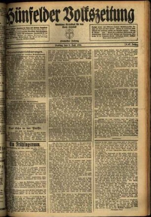 Ausgabe vom Freitag, den 08. Juli 1921.
