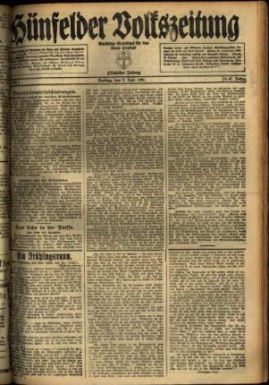 Ausgabe vom Freitag, den 08. Juli 1921.