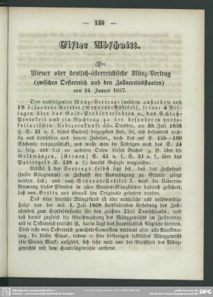 Elfter Abschnitt. Der Wiener oder deutsch-österreichische Münz-Vertrag (zwischen Oesterreich und den Zollvereinsstaaten) vom 24. Januar 1857