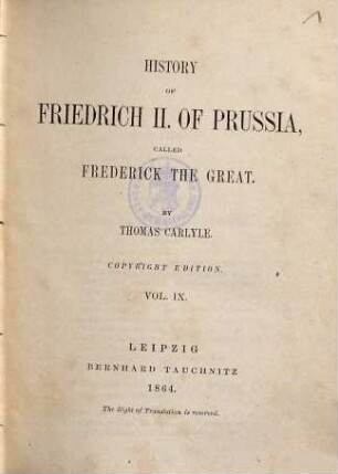 History of Friedrich II. of Prussia, called Frederick the Great, 9