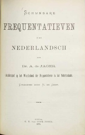 Woordenboek der frequentatieven in het Nederlandsch, [2,a]. Schijnbare frequentatieven in het Nederlandsch