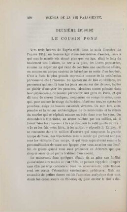 Deuxième épisode. Le cousin Pons