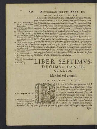 Liber septimusdecimus Pandectarum. Mandati vel contra.