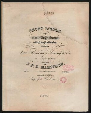 Sechs Lieder für eine Singstimme mit Begleitung des Pianoforte Op. 35.