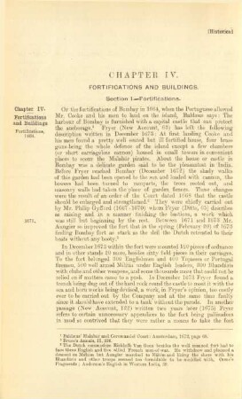Chapter IV. Fortifications and buildings