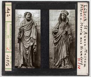 Lübeck, St. Annen-Museum: Petrus und Maria aus Niendorf