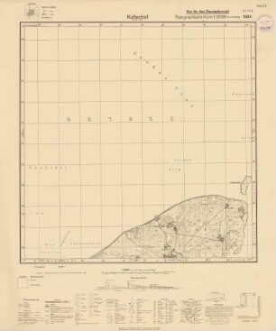 1934 Kaltenhof (Insel Poel), Topographische Karte 1:25000 (4 cm - Karte)