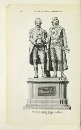 Das Goethe-Schiller-Denkmal in Weimar
