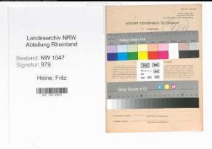 Entnazifizierung Fritz Heine , geb. 17.10.1889 (Architekt)