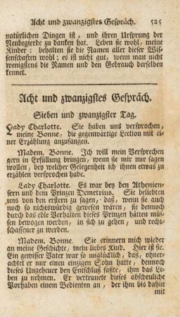 Acht und zwanzigstes Gespräch
