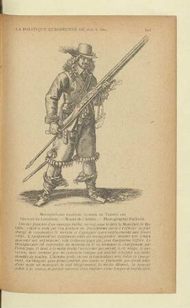 Mosquetaire français. Guerre de trente ans Gravure de Lostelnau. - Musée de l'Armée. - Photographie Hachette