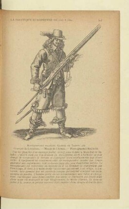 Mosquetaire français. Guerre de trente ans Gravure de Lostelnau. - Musée de l'Armée. - Photographie Hachette