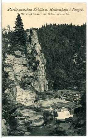 Zöblitz. Teufelsmauer im Schwarzwassertal