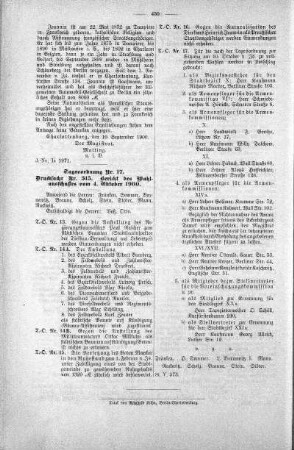 Drucksache 315: Vorlagen welche nicht für die Oeffentlichkeit bestimmt sind., 10. Oktober 1900