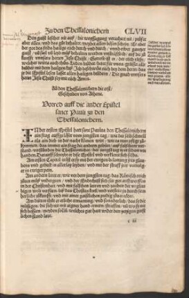 Vorred auff die ander Epistel sanct Pauli zu den Thessalonichern.