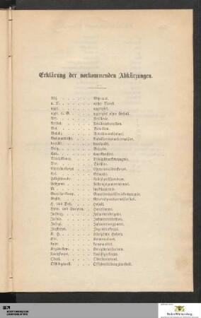 Erklärung der vorkommenden Abkürzungen