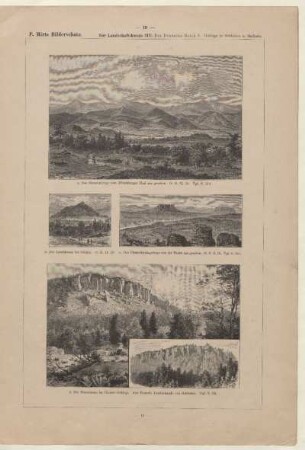 Das Elbsandsteingebirge von der Bastei aus gesehen