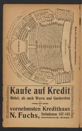 Plan des Königsberger Stadttheaters.