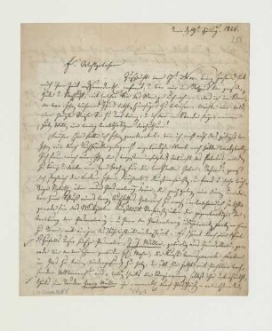 Brief von Johann Rudolf Wyss an Joseph Heller